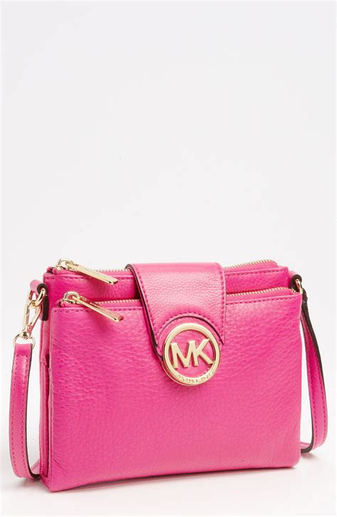 mk handbags pink and black|mk pink crossbody bags.